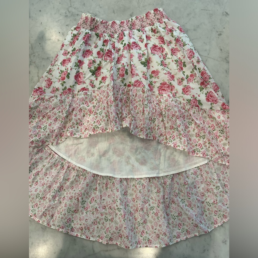 LoveShackFancy American Girl floral skirt size M 10-12